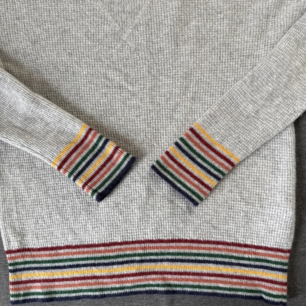 Madewell Rainbow Trim Cashmere Sweater Size XS - Picture 6 of 16
